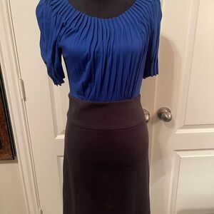BCBGMaxAzria Blue and Gray Pencil Dress